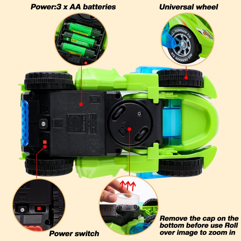 Hirger Transforming Dinosaur Car Toy for Kids, Auto Transformer Monster Truck Toys with Light & Sound for Toddler 1 2 3 4 5 Year Old, Birthday Gifts for Boy, Christmas Stocking Stuffers - Image 5